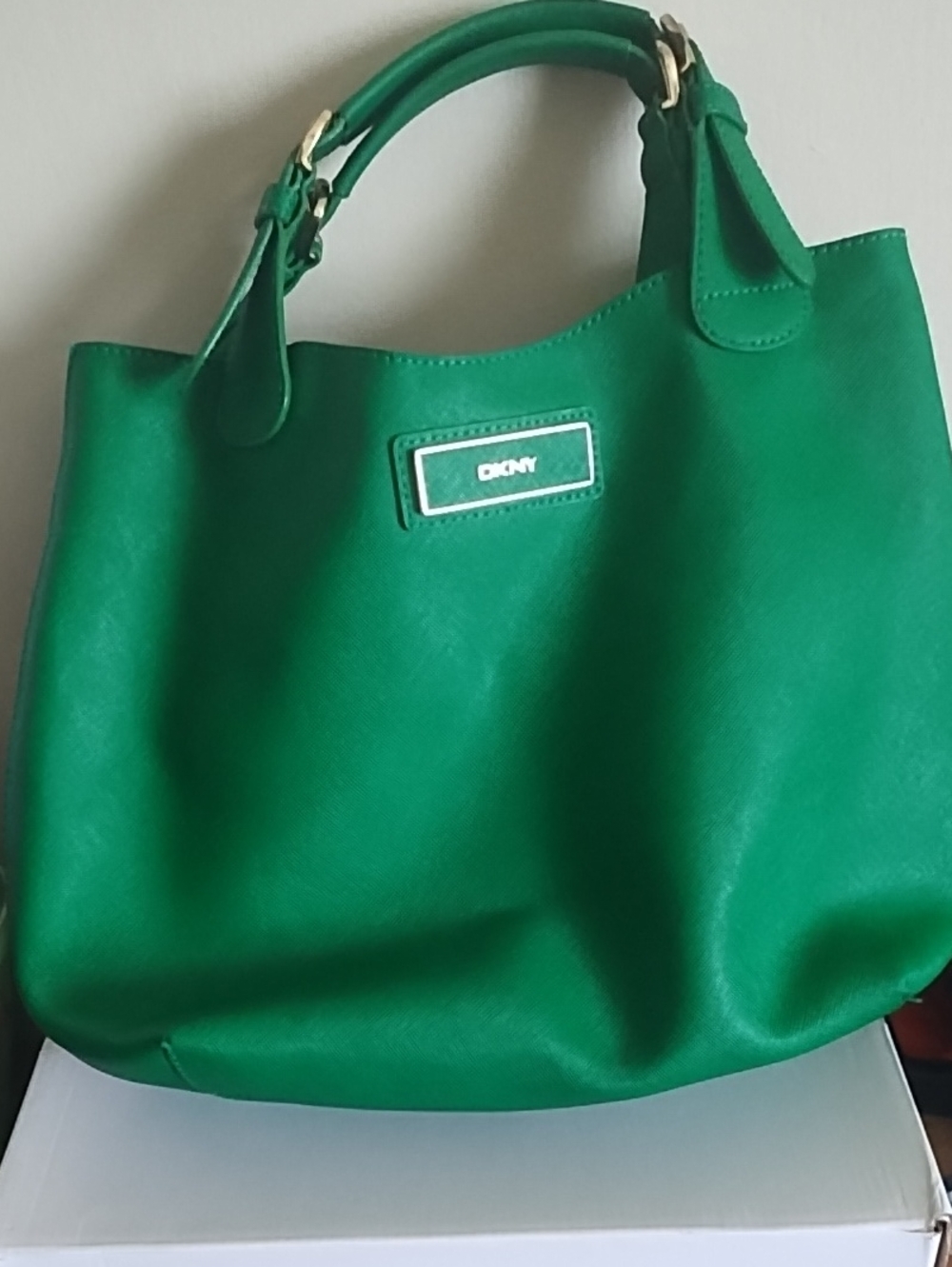DKNY Emerald Green Structured Tote
